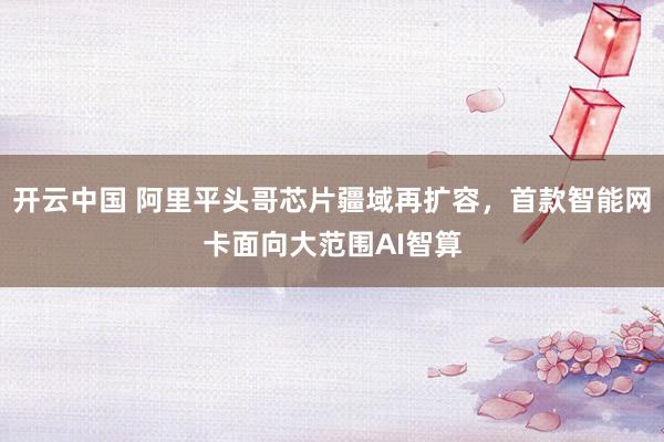 开云中国 阿里平头哥芯片疆域再扩容，首款智能网卡面向大范围AI智算
